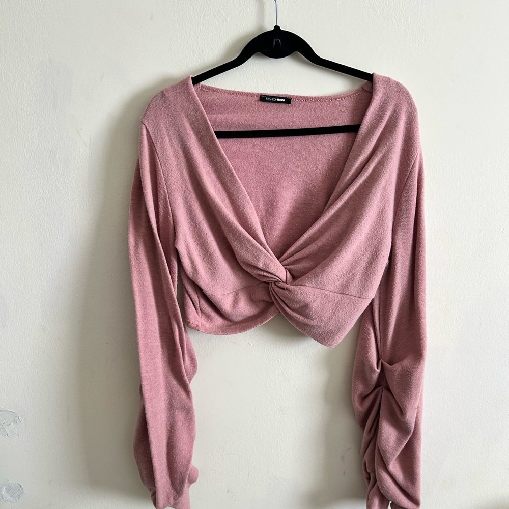 Pink crop top